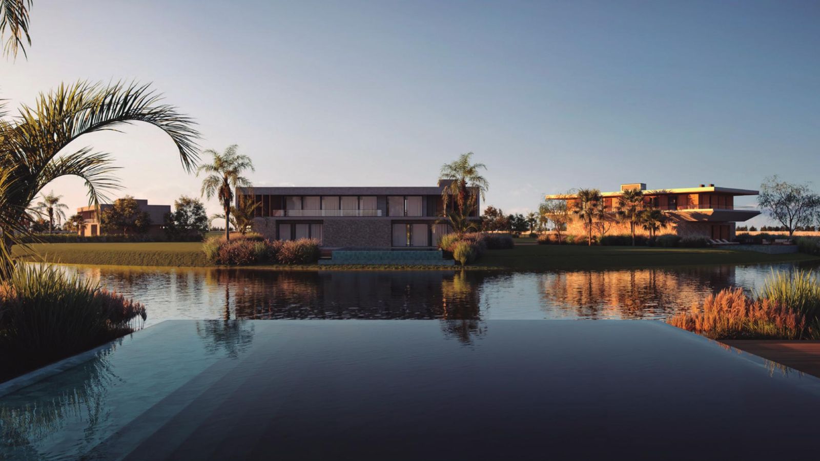 Enseada Lagoa dos Quadros – Casas à beira do lago