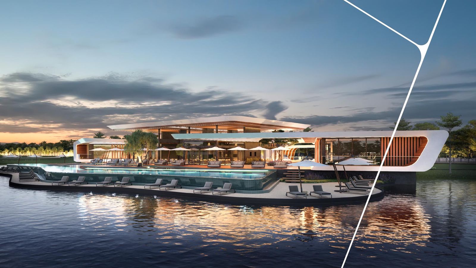 Royal Lake – Club House ao entardecer