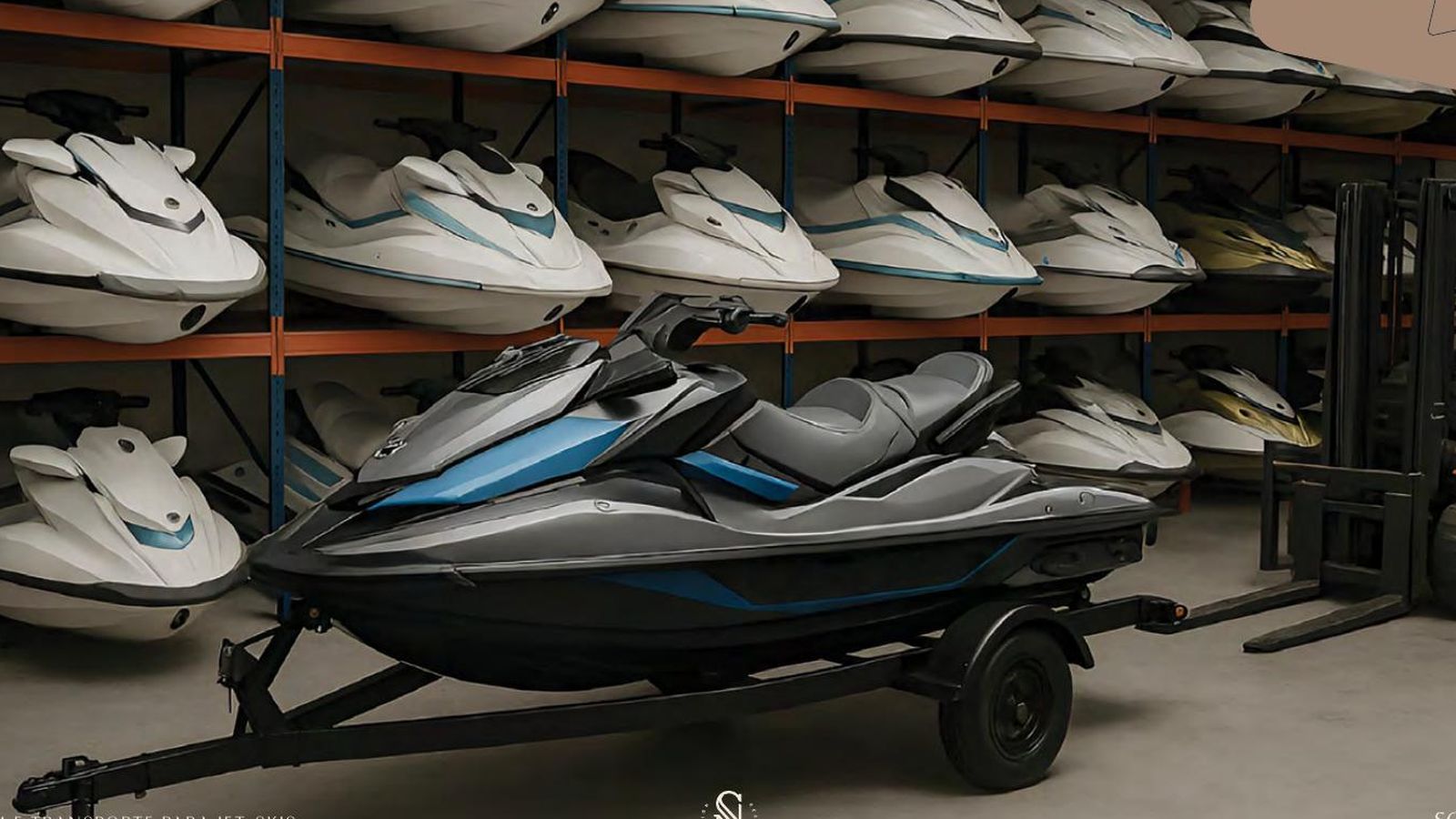 Scenario Design Resort – Garagem e transporte para jet-skis