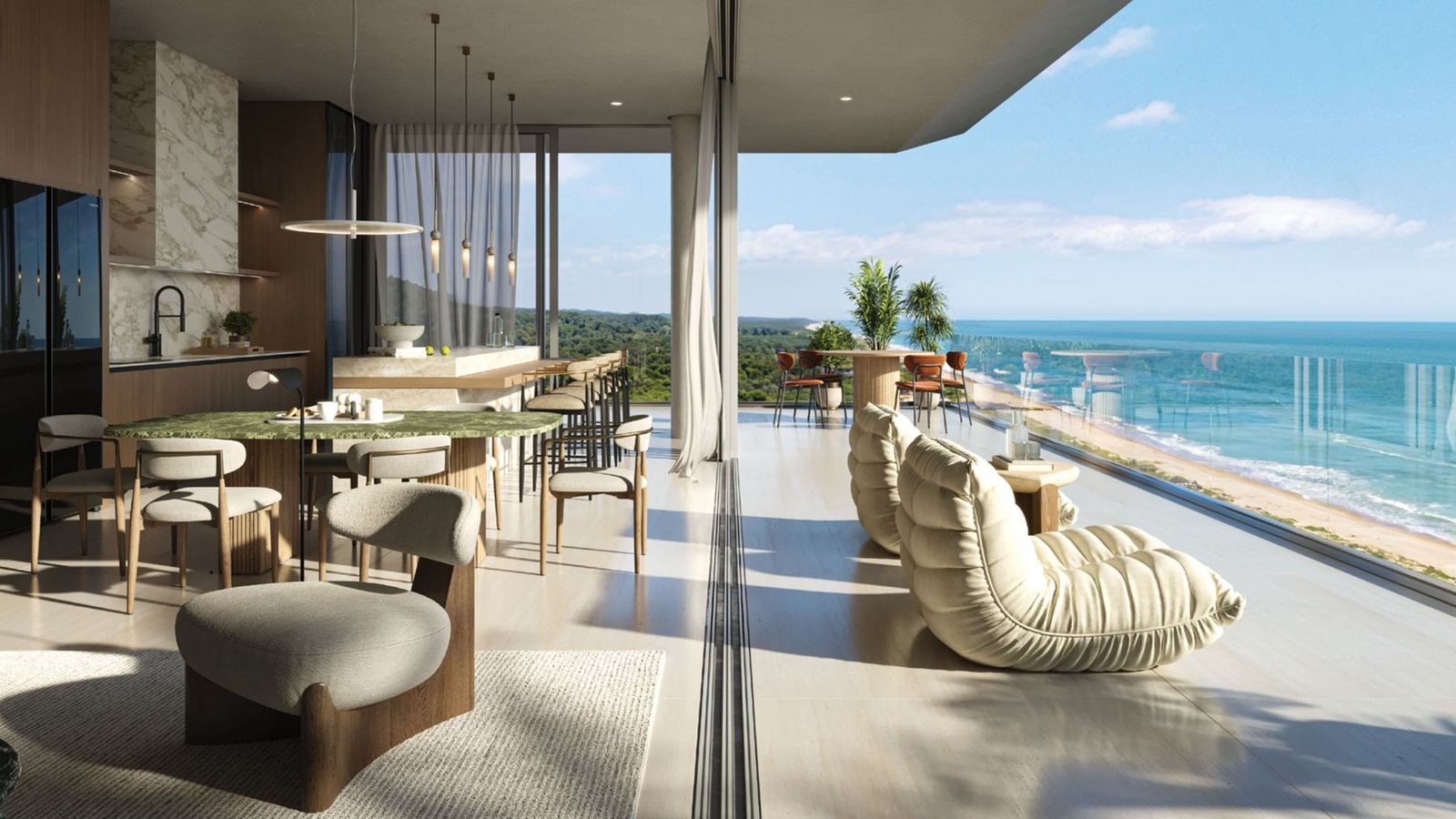 Xangri-Lá Ilhas Resort – Living com vista para o mar